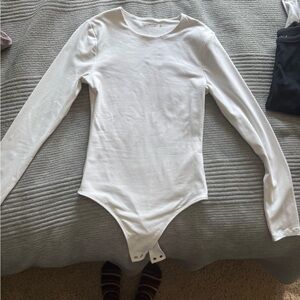 White Long Sleeve Bodysuit